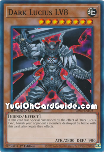 Yu-Gi-Oh Card: Dark Lucius LV8