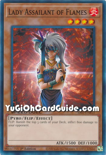 Yu-Gi-Oh Card: Lady Assailant of Flames