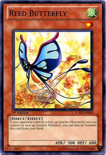 Yu-Gi-Oh Card: Reed Butterfly