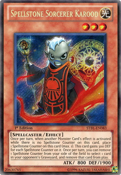 Yu-Gi-Oh Card: Spellstone Sorcerer Karood