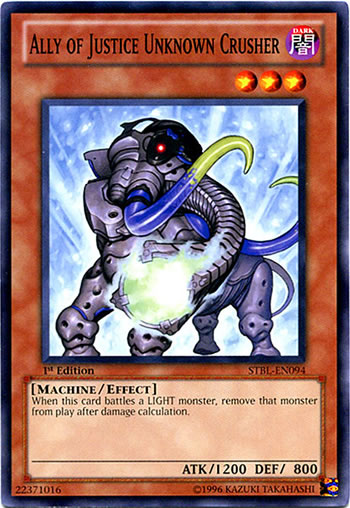Yu-Gi-Oh Card: Ally of Justice Unknown Crusher