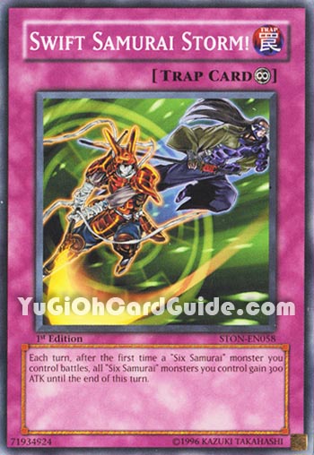 Yu-Gi-Oh Card: Swift Samurai Storm!