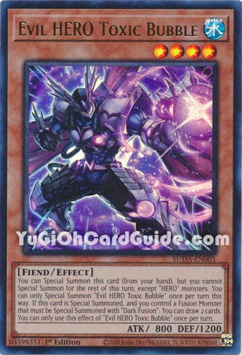 Yu-Gi-Oh Card: Evil HERO Toxic Bubble