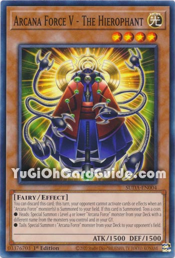 Yu-Gi-Oh Card: Arcana Force V - The Hierophant