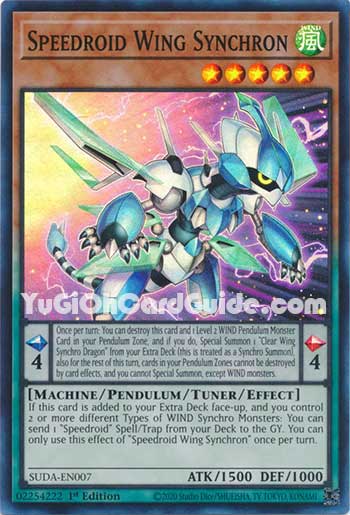 Yu-Gi-Oh Card: Speedroid Wing Synchron