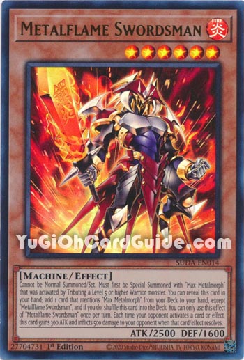 Yu-Gi-Oh Card: Metalflame Swordsman