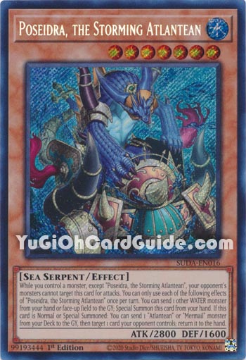 Yu-Gi-Oh Card: Poseidra, the Storming Atlantean