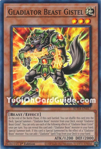 Yu-Gi-Oh Card: Gladiator Beast Gistel