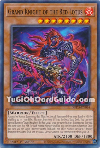 Yu-Gi-Oh Card: Grand Knight of the Red Lotus