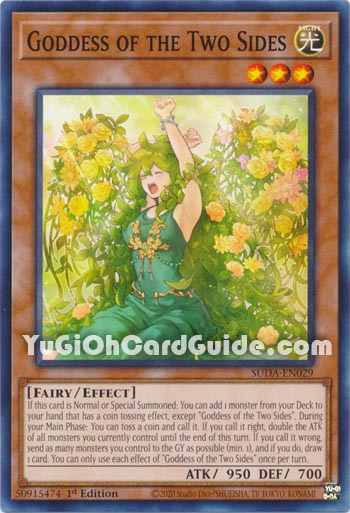 Yu-Gi-Oh Card: Goddess of the Two Sides