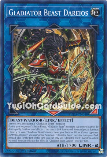 Yu-Gi-Oh Card: Gladiator Beast Dareios