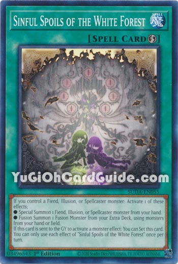 Yu-Gi-Oh Card: Sinful Spoils of the White Forest