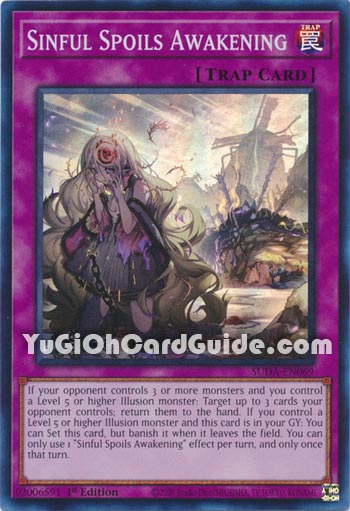 Yu-Gi-Oh Card: Sinful Spoils Awakening