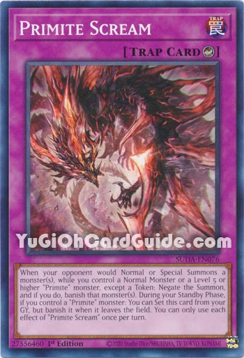 Yu-Gi-Oh Card: Primite Scream