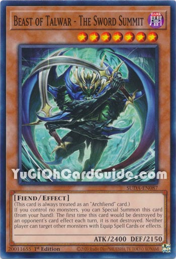 Yu-Gi-Oh Card: Beast of Talwar - The Sword Summit