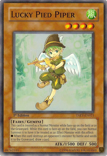 Yu-Gi-Oh Card: Lucky Pied Piper