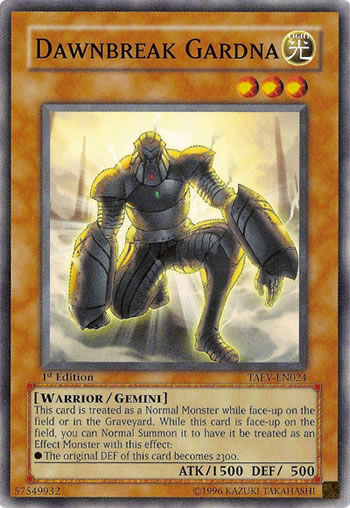 Yu-Gi-Oh Card: Dawnbreak Gardna