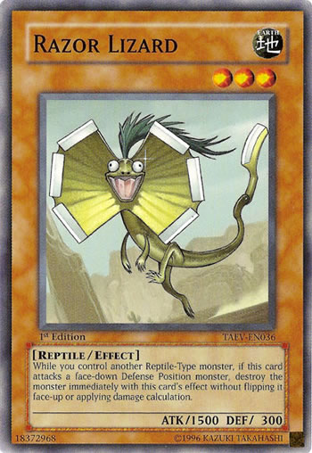 Yu-Gi-Oh Card: Razor Lizard