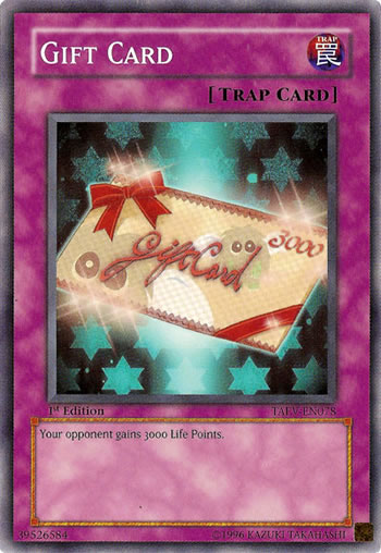 Yu-Gi-Oh Card: Gift Card