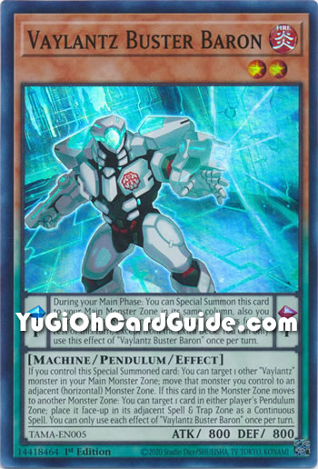 Yu-Gi-Oh Card: Vaylantz Buster Baron