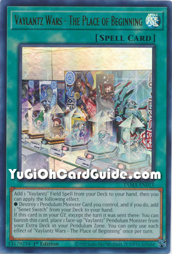 Yu-Gi-Oh Card: Vaylantz Wars - The Place of Beginning