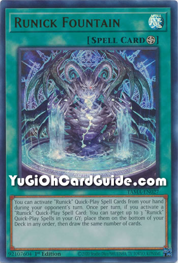 Yu-Gi-Oh Card: Runick Fountain