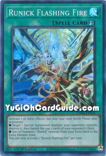 Yu-Gi-Oh Card: Runick Flashing Fire