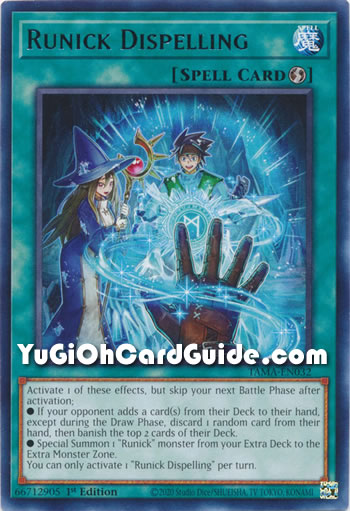 Yu-Gi-Oh Card: Runick Dispelling