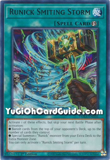 Yu-Gi-Oh Card: Runick Smiting Storm