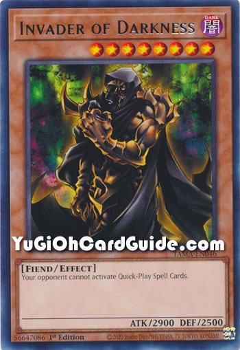 Yu-Gi-Oh Card: Invader of Darkness