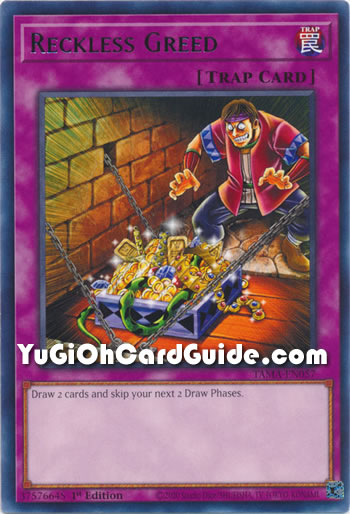 Yu-Gi-Oh Card: Reckless Greed