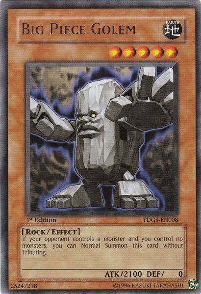 Yu-Gi-Oh Card: Big Piece Golem