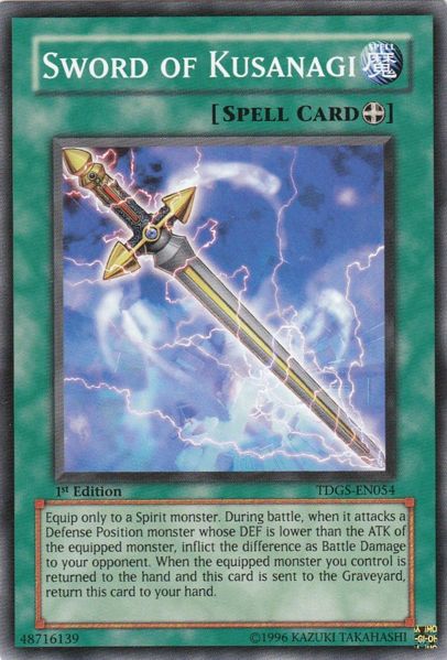 Yu-Gi-Oh Card: Sword of Kusanagi