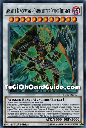 Yu-Gi-Oh Card: Assault Blackwing - Onimaru the Divine Thunder
