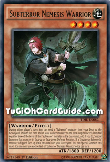 Yu-Gi-Oh Card: Subterror Nemesis Warrior