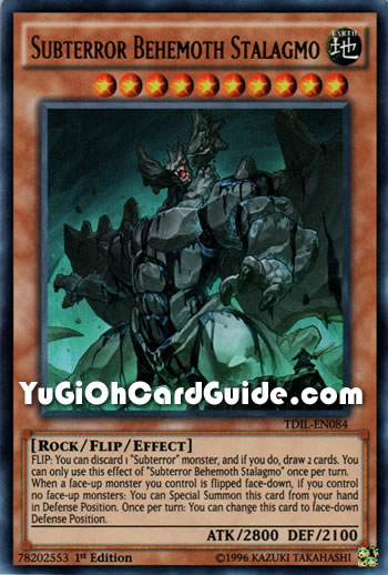 Yu-Gi-Oh Card: Subterror Behemoth Stalagmo