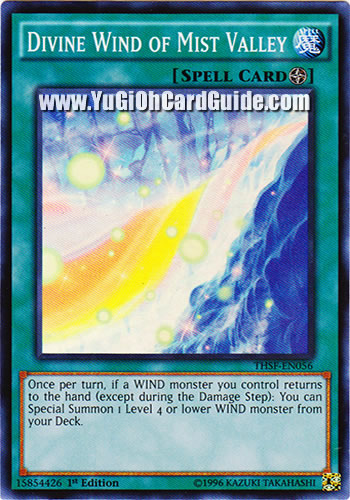 Yu-Gi-Oh Card: Divine Wind of Mist Valley