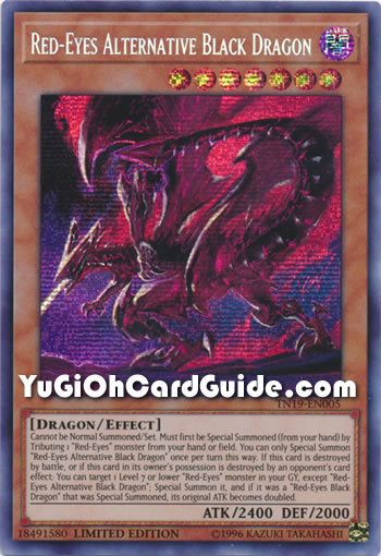 Yu-Gi-Oh Card: Red-Eyes Alternative Black Dragon