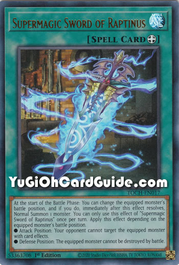 Yu-Gi-Oh Card: Supermagic Sword of Raptinus