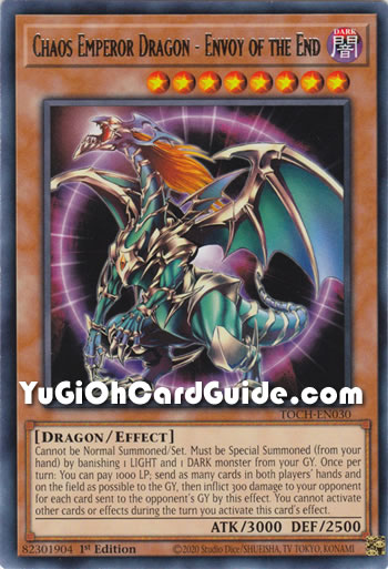 Yu-Gi-Oh Card: Chaos Emperor Dragon - Envoy of the End