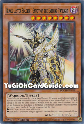 Yu-Gi-Oh Card: Black Luster Soldier - Envoy of the Evening Twilight