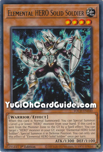 Yu-Gi-Oh Card: Elemental HERO Solid Soldier