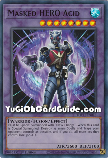 Yu-Gi-Oh Card: Masked HERO Acid
