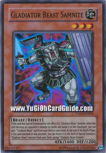 Yu-Gi-Oh Card: Gladiator Beast Samnite