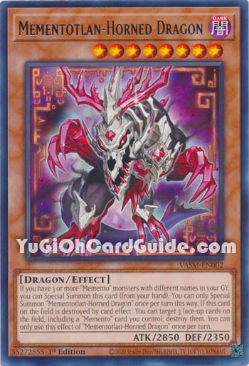 Yu-Gi-Oh Card: Mementotlan-Horned Dragon