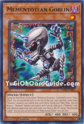 Yu-Gi-Oh Card: Mementotlan Goblin