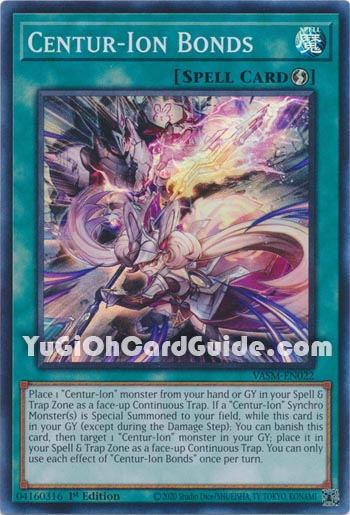Yu-Gi-Oh Card: Centur-Ion Bonds