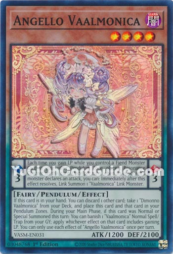 Yu-Gi-Oh Card: Angello Vaalmonica
