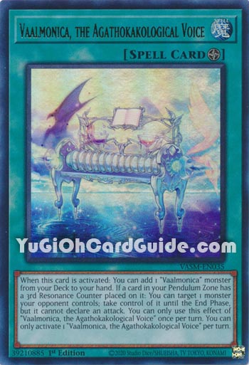 Yu-Gi-Oh Card: Vaalmonica, the Agathokakological Voice