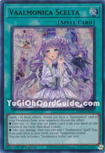 Yu-Gi-Oh Card: Vaalmonica Scelta